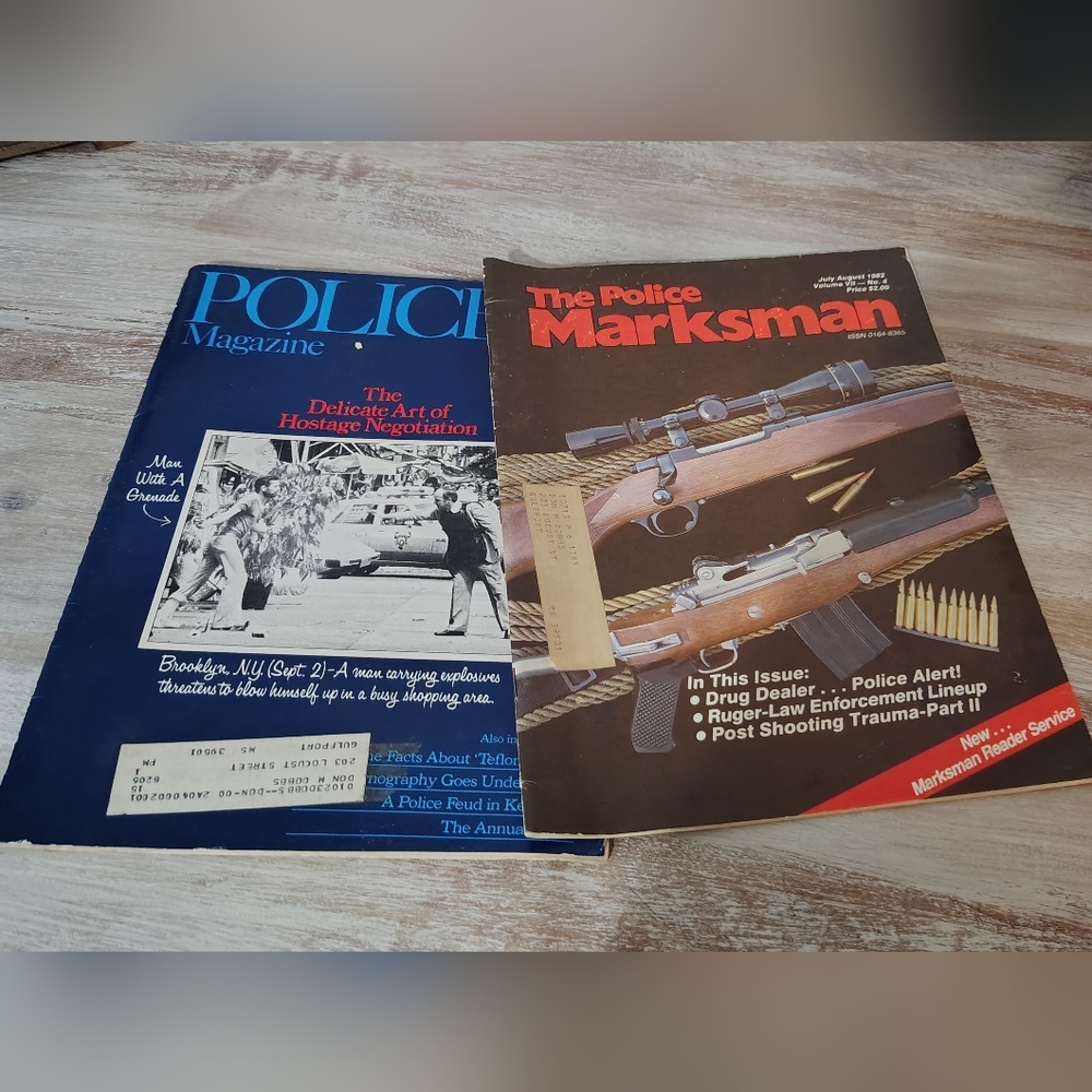 Vintage 1980s Police Magazines -Set Of 2